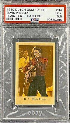 1950 Dutch Gum Elvis Presley 1/1 Psa 5.5 Rare (highest Graded) Unique Image
