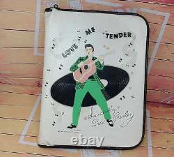 1956 Elvis Presley Enterprise Love Me Tender VINTAGE White Ring Binder RARE