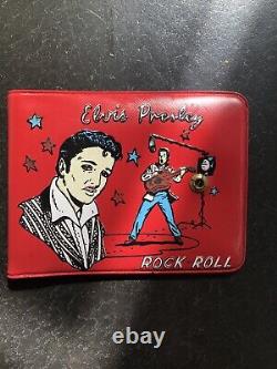 1956 Elvis Presley Enterprises EP Rock Roll Red Bi Fold Wallet VINTAGE RARE