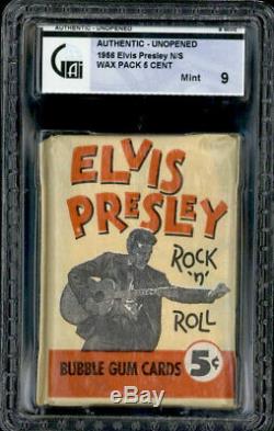 1956 Elvis Presley Wax Pack 5 Cent Authentic GAI 9 RARE