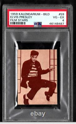 1959 Kalendarium Film Stars # 59 Elvis Presley Psa 4 Rare One Higher