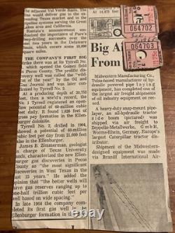 1965 Elvis Presley Kid Galahad Movie Ticket With Newspaper Clipping Very Rare