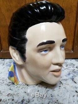1970's Fleshpot vintage Elvis Presley Life Size Head Bust White Rare 19 inches