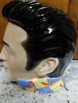 1970's Fleshpot vintage Elvis Presley Life Size Head Bust White Rare 19 inches