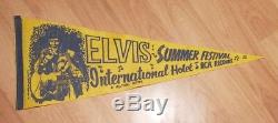 1971 Elvis Presley Summer Festival International Hotel RCA Yellow Pennant Rare