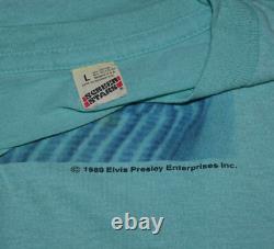 1980's ELVIS PRESLEY vtg Rare 70's 80's Rockabilly concert tour tee shirt (L)