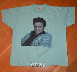 1980's ELVIS PRESLEY vtg Rare 70's 80's Rockabilly concert tour tee shirt (L)