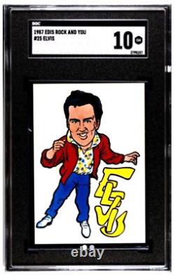 1987 ELVIS PRESLEY Trading Card Edis Rock & You #25 SGC 10 Pop 1 Highest Rare