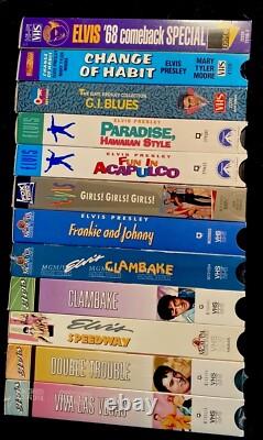1997 RARE Elvis Presley Guitar Case With (18)VHS Collection Limited 4521 Of 5000