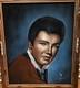 1 Of 1 Rare Elvis Presley Vintage Airbrushed Portrait Velvet Cloth 19x23 Frame