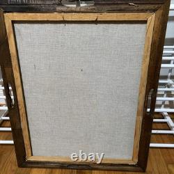 1 OF 1 Rare Elvis Presley Vintage Airbrushed Portrait Velvet Cloth 19x23 Frame