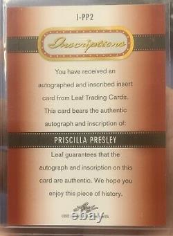 2012 Leaf Pop Century Priscilla Presley Elvis Ssp Auto Autograph On-card Rare