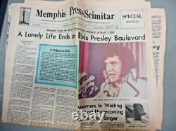 21 Rare 1970's & Up Elvis Presley, Memphis Newspaper, Catalogs & Tabloids! F/S