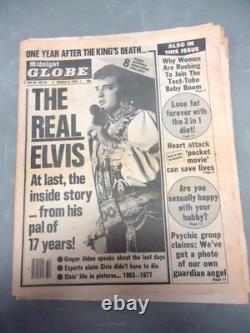 21 Rare 1970's & Up Elvis Presley, Memphis Newspaper, Catalogs & Tabloids! F/S