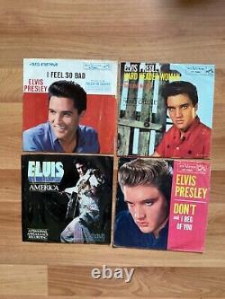 25 Rare Elvis Presley Vinyl 45 Records With 25 Authentic Picture Sleeves + Book