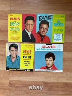 25 Rare Elvis Presley Vinyl 45 Records With 25 Authentic Picture Sleeves + Book
