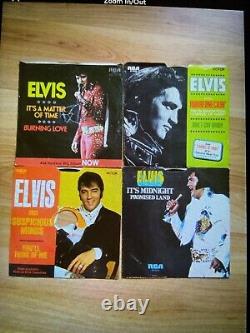 25 Rare Elvis Presley Vinyl 45 Records With 25 Authentic Picture Sleeves + Book