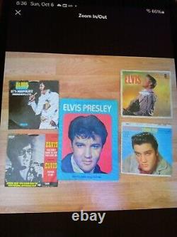 25 Rare Elvis Presley Vinyl 45 Records With 25 Authentic Picture Sleeves + Book