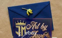 2 Elvis Presley Rare vintage 8X10 Canvas letter in a Custom frame