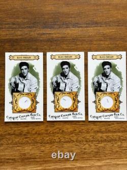 3 Rare Elvis Presley Remnant Of Hair Cards Canadian Chewing Gum Co. 6, 8, 12/15