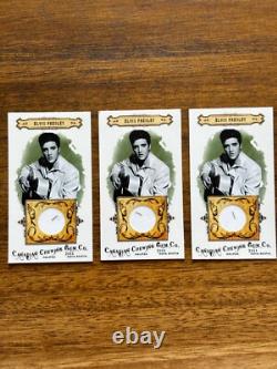 3 Rare Elvis Presley Remnant Of Hair Cards Canadian Chewing Gum Co. 6, 8, 12/15