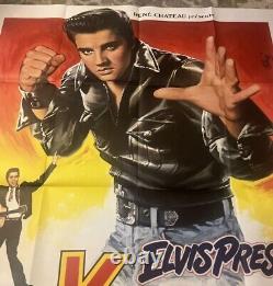 47 X 63 King Creole French Grande Movie Poster Rare Collectible Elvis Presley