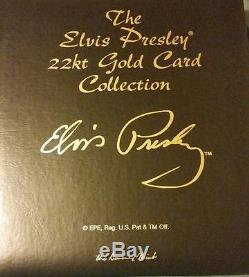60 Elvis Presley 22 Kt Sculpted Karat Gold Card Set Danbury Mint RARE