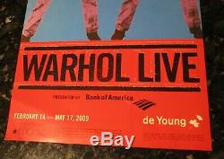Andy Warhol RARE Blondie Elvis Presley 2009 Poster Two-Sided Pop Art Exhibit NM
