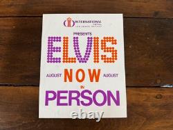 August 12 1969 Elvis Presley Rare Las Vegas International Hotel Menu & Head Shot