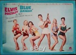 BLUE HAWAII ELVIS PRESLEY Japanese B4 movie poster 10x29 1961 original rare