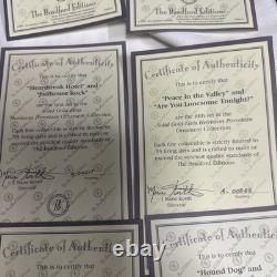 Bradford Exchange Elvis Presley Christmas Ornament Lot Of 12 With Certificate Rare