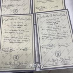 Bradford Exchange Elvis Presley Christmas Ornament Lot Of 12 With Certificate Rare