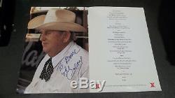 Colonel Tom Parker Elvis Manager Signed Autographed 80th Bday Menu Hilton Rare