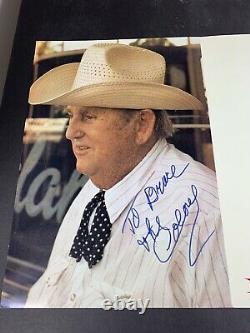 Colonel Tom Parker Manager of Elvis Presley Autograph Menu PSA Grade 8 RARE