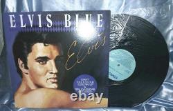 ELVIS BLUE VINYL RARE AUSTRALIA 33 LP RECORD- MINT with Large Poster & Calendar