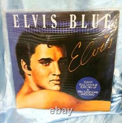 ELVIS BLUE VINYL RARE AUSTRALIA 33 LP RECORD- MINT with Large Poster & Calendar