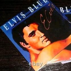 ELVIS BLUE VINYL RARE AUSTRALIA 33 LP RECORD- MINT with Large Poster & Calendar