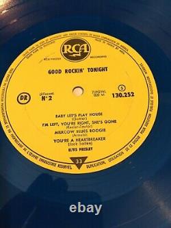 ELVIS PRESLEY 10 vinyl. GOOD ROCKIN' TONIGHT. RCA 130.252 FRENCH. RARE BLUE VINYL