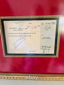 ELVIS PRESLEY 1962 Christmas Eve Telegram from Col. Parker + Signed Cards RARE