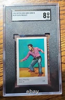 ELVIS PRESLEY 1963 Dutch Gum #159 Fresh SGC 8 PoP 1 Finest In Any Holder RaRe
