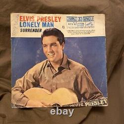 ELVIS PRESLEY 45 LONELY MAN/ SURRENDER 37-7850 RARE COMPACT 33 W Picture Sleeve
