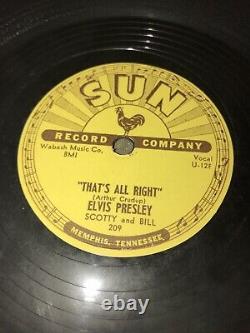 ELVIS PRESLEY 78 Blue Moon Of Kentucky / Thats All Right Sun 209 Org VG++ Rare
