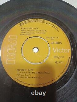 ELVIS PRESLEY Always on my mind/Separate Ways RARE SINGLE RCA yellow INDIA VG+