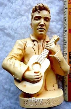 ELVIS PRESLEY Bust/Guitar BOOKEND ©1956 EPE Rare Collectible OOP Ex