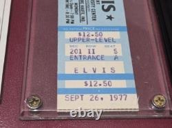 ELVIS PRESLEY CANCELED UNUSED CONCERT TICKETS SEPT 1977 FRAMED With COA RARE