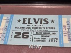 ELVIS PRESLEY CANCELED UNUSED CONCERT TICKETS SEPT 1977 FRAMED With COA RARE