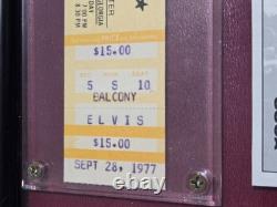 ELVIS PRESLEY CANCELED UNUSED CONCERT TICKETS SEPT 1977 FRAMED With COA RARE