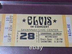 ELVIS PRESLEY CANCELED UNUSED CONCERT TICKETS SEPT 1977 FRAMED With COA RARE