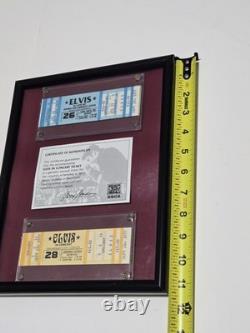ELVIS PRESLEY CANCELED UNUSED CONCERT TICKETS SEPT 1977 FRAMED With COA RARE