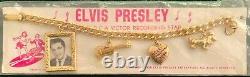 ELVIS PRESLEY CHARM BRACELET Original on Pink & White Card © 1956 EPE Mint RARE